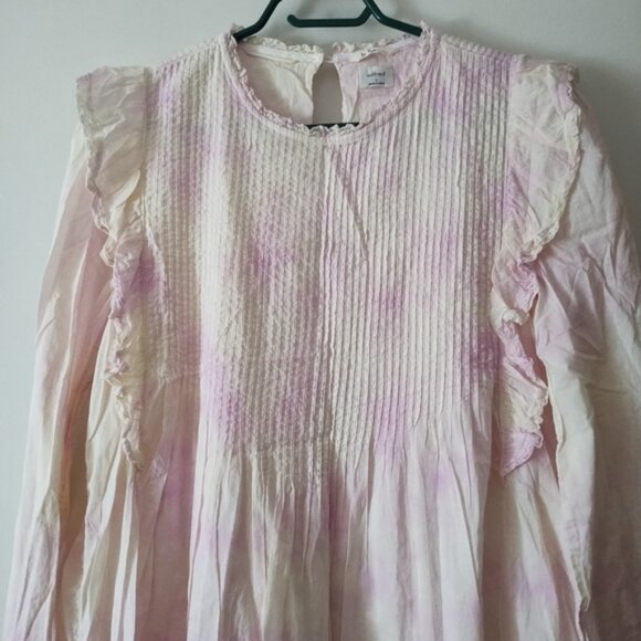 Pretty WILFRED La Boheme Pink White Pin Tuck Elia Dress S - Picture 2 of 6